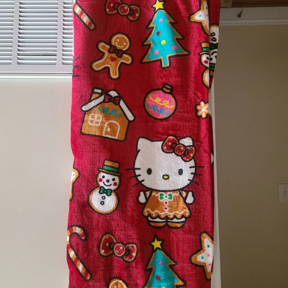 Hello Kitty Red Gingerbread Christmas Blanket 🎄